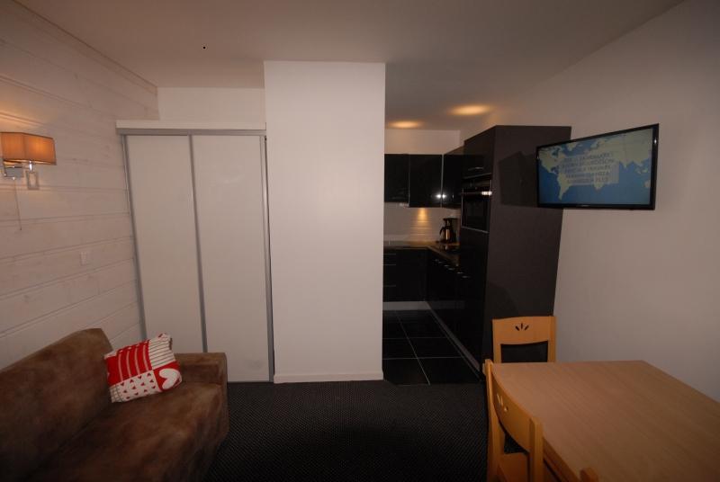 Vakantie in de bergen Studio bergnis 6 personen (100) - Résidence Sanctus - Gourette - Woonkamer