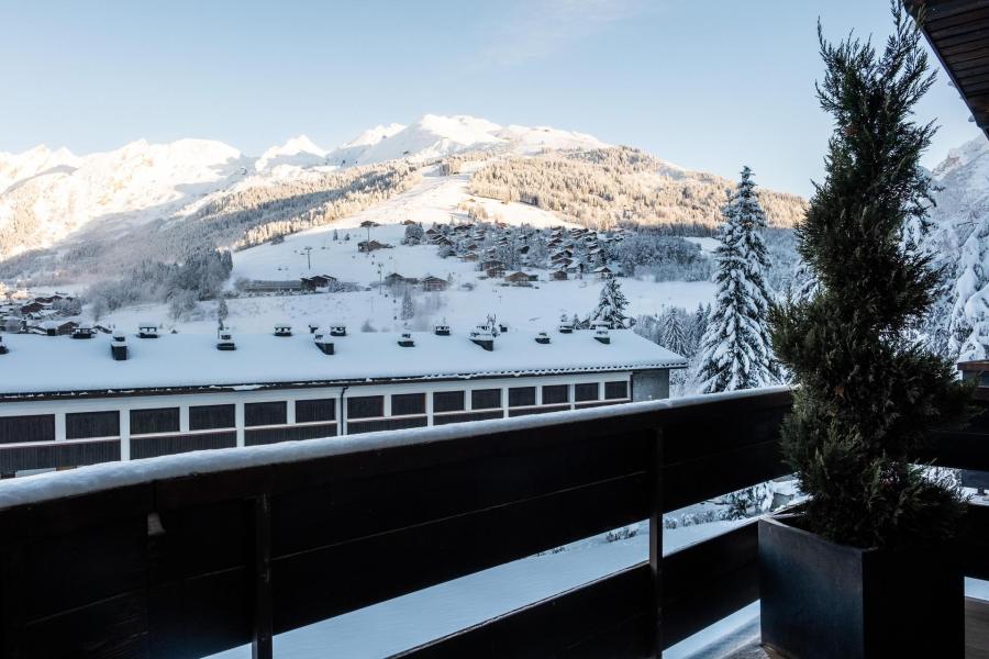 Urlaub in den Bergen 5 Zimmer Maisonettewohnung für 8 Personen - Résidence Sapaudia - La Clusaz - Balkon