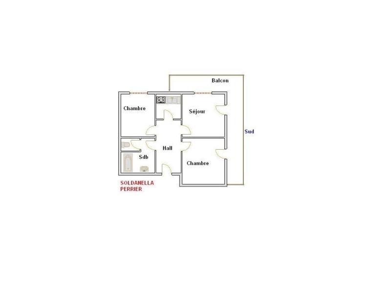 Wakacje w górach Apartament 3 pokojowy 7 osób - Résidence Soldanella - La Clusaz - Plan