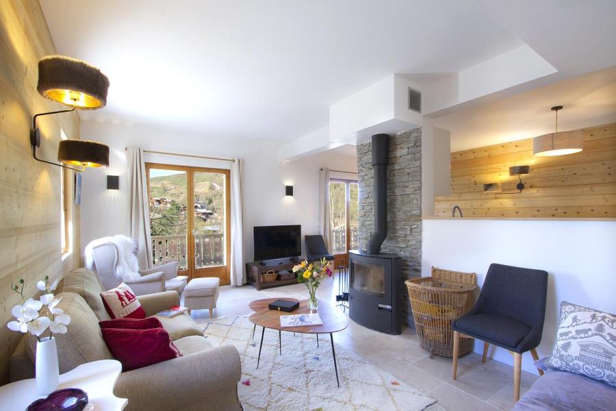 Vakantie in de bergen Appartement 3 kamers 6 personen (201) - Résidence Sorbier - Les 2 Alpes - Woonkamer
