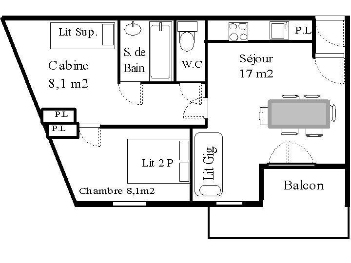 Vacances en montagne Appartement 2 pièces cabine 6 personnes (STS16) - Résidence St Sébastien 1 - Aussois