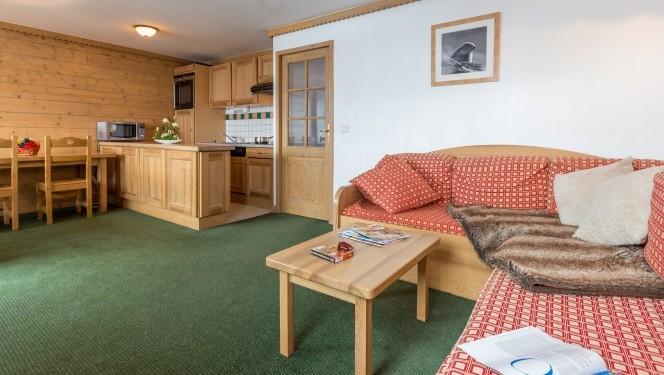 Vakantie in de bergen Appartement duplex 6 kamers 10-12 personen - Résidence Sun Valley - La Plagne - Woonkamer