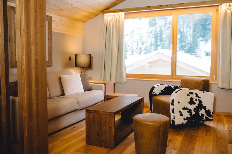 Urlaub in den Bergen Résidence Swisspeak Resorts Zinal - Zinal - Kleines Wohnzimmer