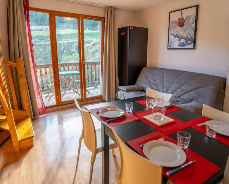Holiday in mountain resort 3 room duplex apartment 6 people (2205) - Résidence Terrasses du Soleil d'Or - Les Orres - Living room