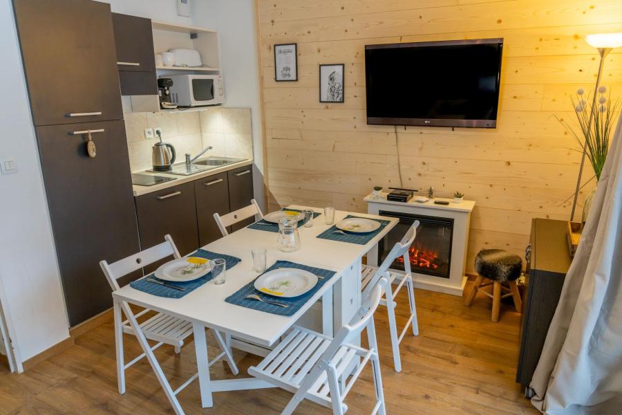 Vakantie in de bergen Studio bergnis 4 personen (2102) - Résidence Terrasses du Soleil d'Or - Les Orres - Woonkamer