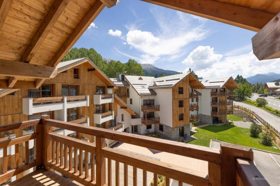 Location au ski Appartement duplex 4 pièces cabine 10 personnes - Résidence Terresens Cristal Lodge - Serre Chevalier - Balcon