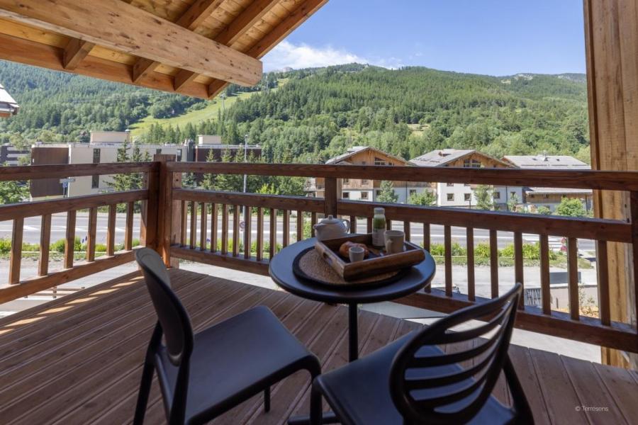 Wakacje w górach Apartament 2 pokojowy kabina 6 osób - Résidence Terresens Cristal Lodge - Serre Chevalier - Balkon