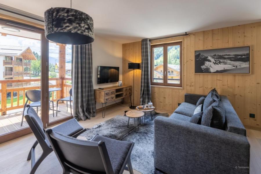 Vakantie in de bergen Appartement duplex 4 kabine kamers 10 personen - Résidence Terresens Cristal Lodge - Serre Chevalier - Woonkamer