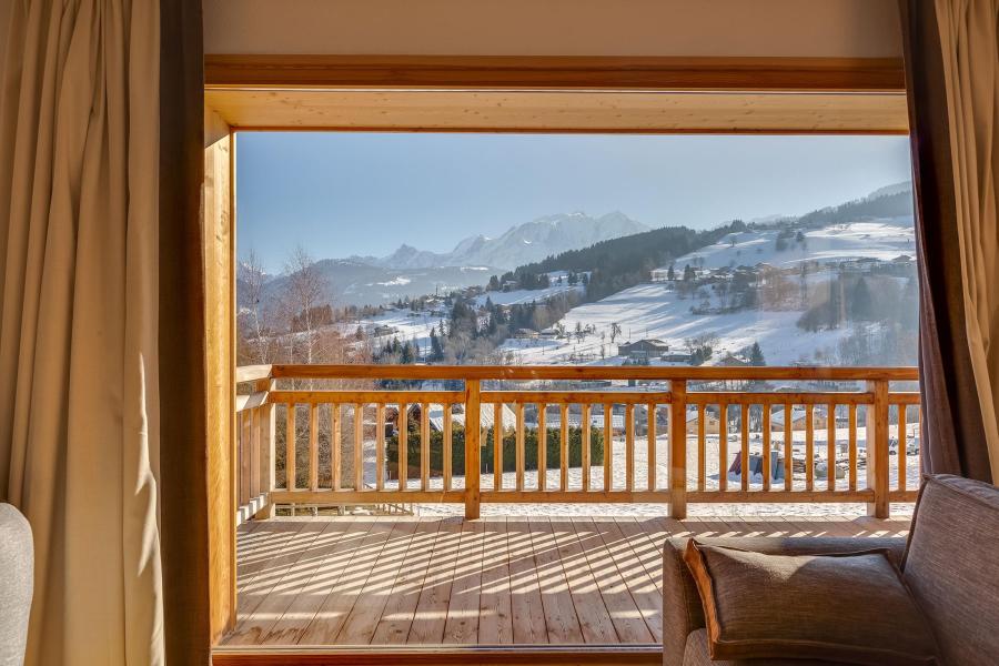 Vacances en montagne Chalet semi-individuel 5 pièces 10 personnes (premium) - Résidence Terresens Fermes du Mont Blanc - Combloux - Balcon