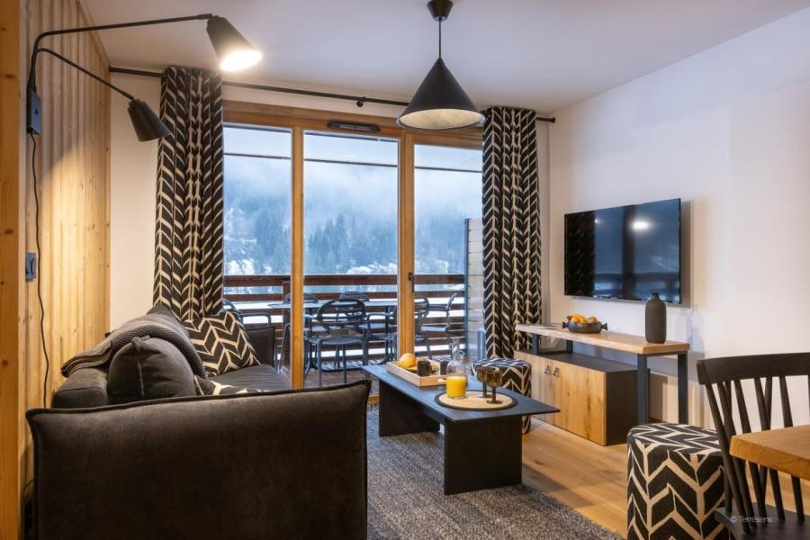 Holiday in mountain resort 4 room apartment 8 people (Premium) - Résidence Terresens Le Flocon Blanc - La Chapelle d'Abondance - Living room