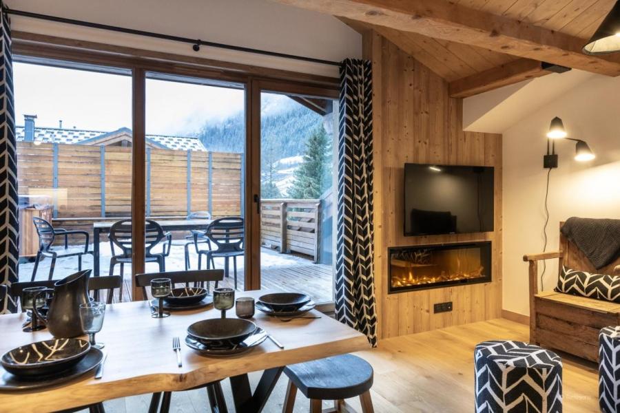 Holiday in mountain resort 4 room apartment cabin 8-10 people (Premium) - Résidence Terresens Le Flocon Blanc - La Chapelle d'Abondance - Living room