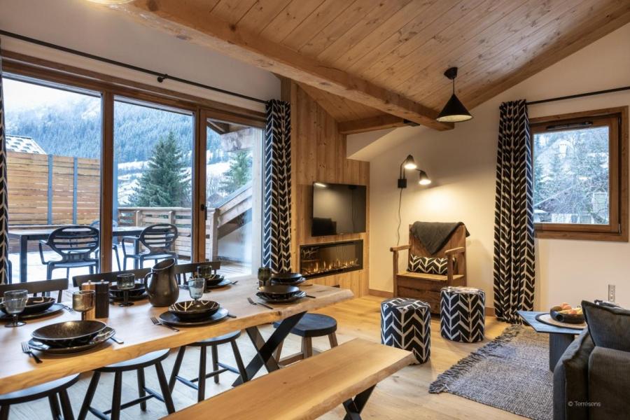 Holiday in mountain resort 4 room apartment cabin 8-10 people (Premium) - Résidence Terresens Le Flocon Blanc - La Chapelle d'Abondance - Living room