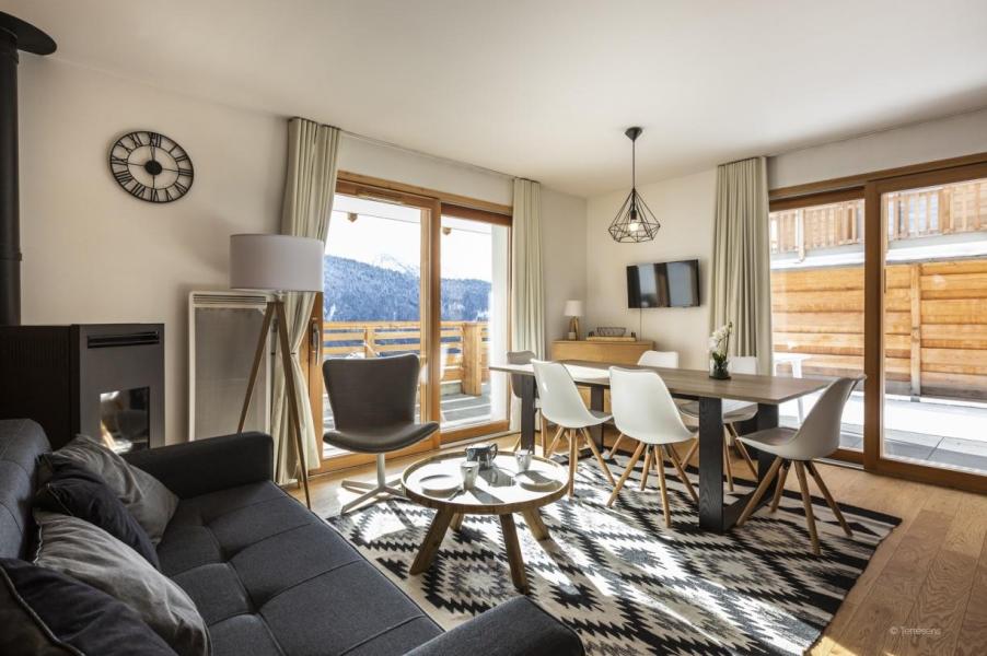 Holiday in mountain resort 3 room duplex apartment 6-8 people (Premium) - Résidence Terresens Les Améthystes - Vaujany - Living room