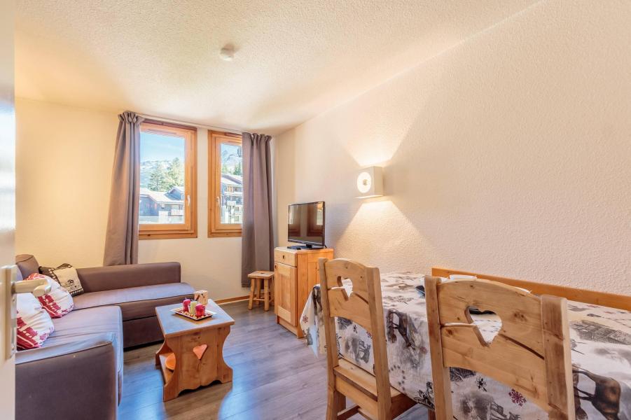 Urlaub in den Bergen 2 Zimmer Maisonettewohnung für 5 Personen (025) - Résidence Trompe l'Oeil - Montchavin La Plagne - Wohnzimmer