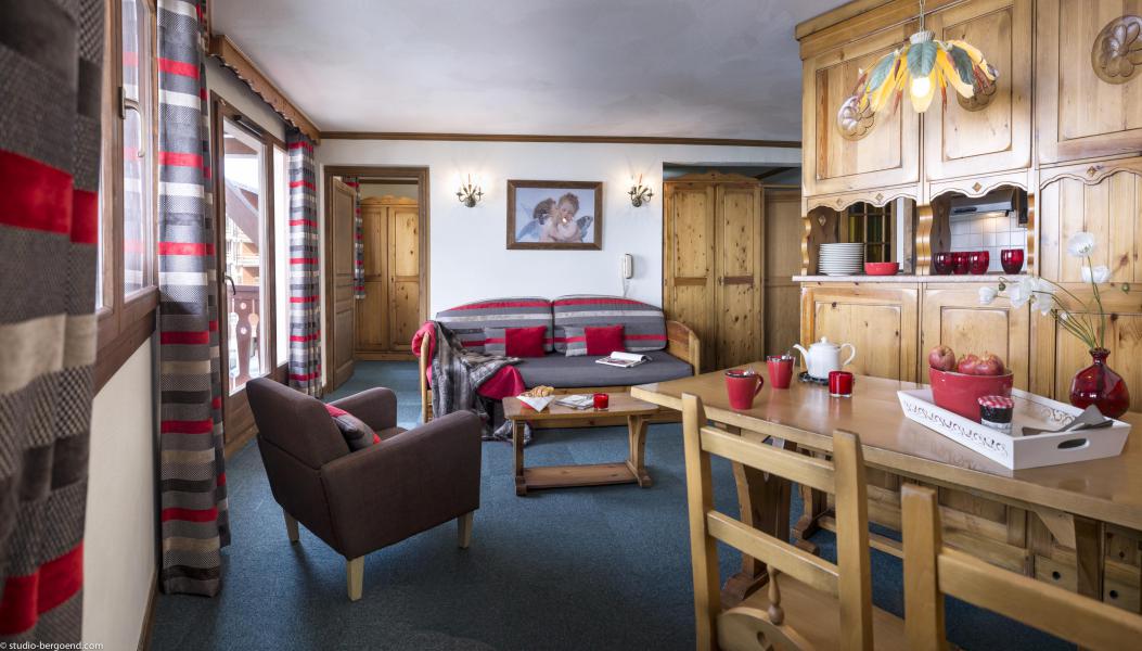Urlaub in den Bergen 3-Zimmer-Holzhütte für 6 Personen (Bâtiment Soleil) - Résidence Village Montana - Val Thorens - Wohnzimmer