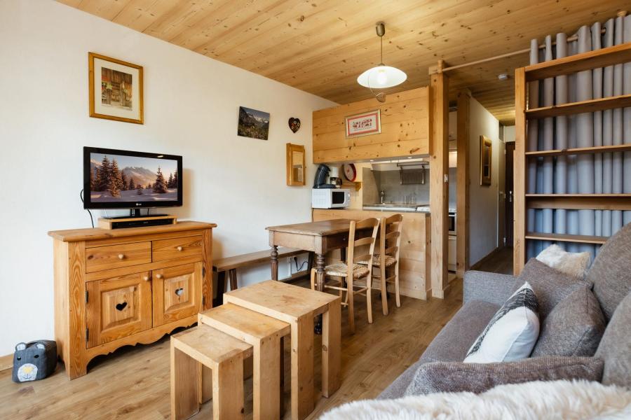 Vakantie in de bergen Studio 4 personen (20) - Résidence Wapiti - La Clusaz - Woonkamer