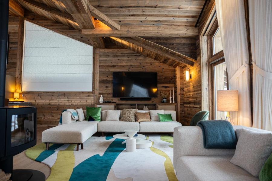 Holiday in mountain resort 7 room cabin triplex apartment 17 people (S7) - Silverstone - Val d'Isère - Living room