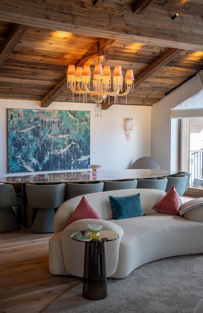 Vakantie in de bergen Appartement triplex 5 kamers 10-12 personen (S5) - Silverstone - Val d'Isère - Woonkamer