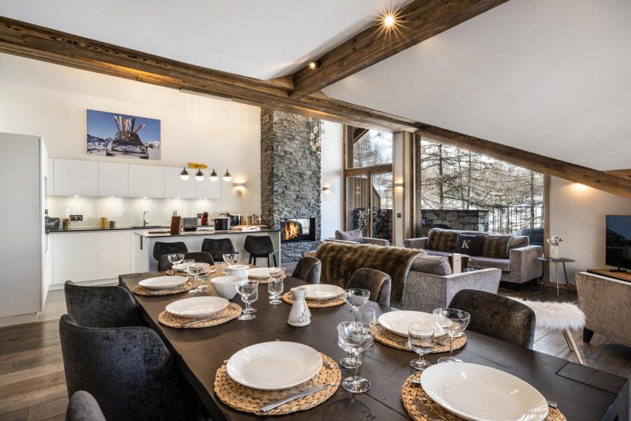 Urlaub in den Bergen 5 Zimmer Maisonettewohnung für 8 Personen (A31) - Vail Lodge - Val d'Isère - Tisch