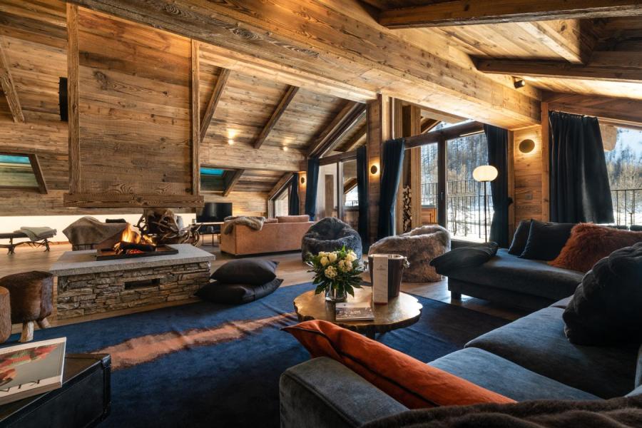 Holiday in mountain resort 6 room duplex apartment 12 people (B41) - Vail Lodge - Val d'Isère - Living room