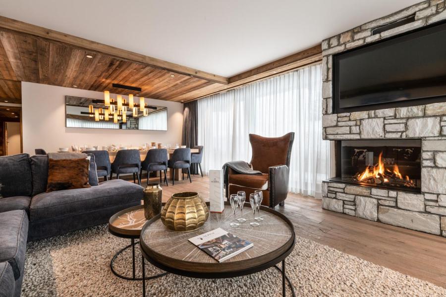 Vakantie in de bergen Appartement 5 kabine kamers 8-10 personen (B12) - Vail Lodge - Val d'Isère - Woonkamer