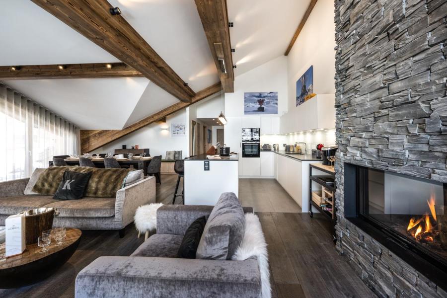 Vakantie in de bergen Appartement duplex 5 kamers 8 personen (A31) - Vail Lodge - Val d'Isère - Woonkamer