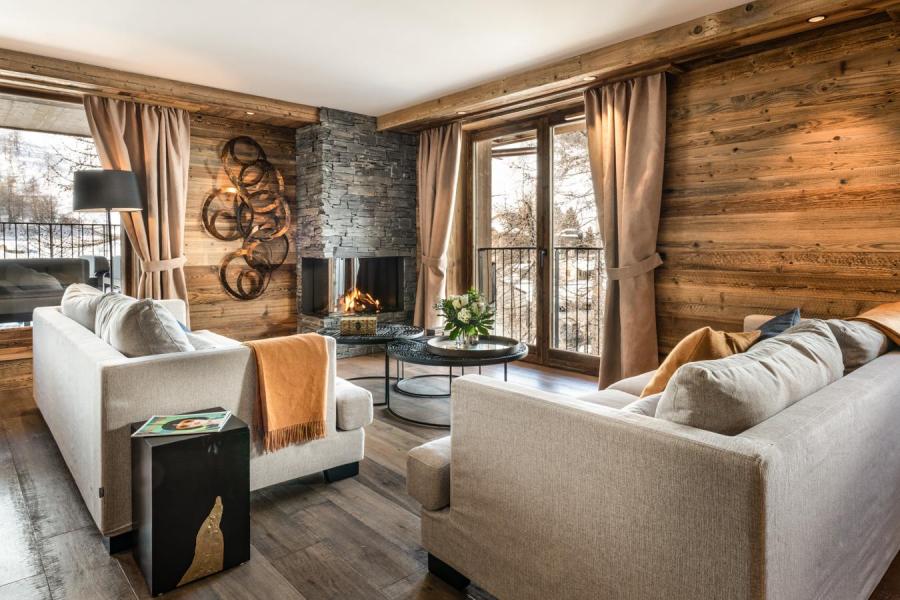 Vakantie in de bergen Appartement duplex 6 kamers 10 personen (B31) - Vail Lodge - Val d'Isère - Woonkamer