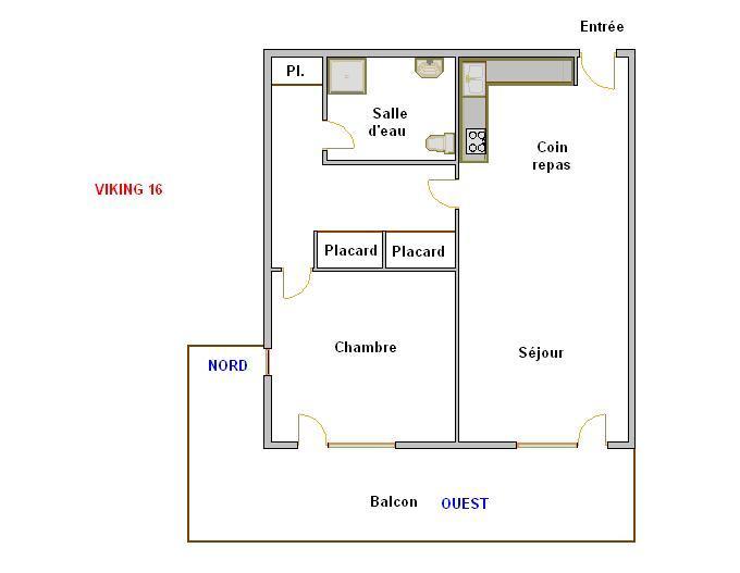 Urlaub in den Bergen 2-Zimmer-Holzhütte für 4 Personen (16) - VIKING - La Clusaz - Plan