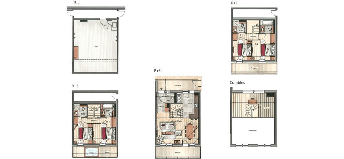 Holiday in mountain resort 5 room chalet 10 people (YL2) - Yellowstone Lodge - La Tania - Cupboard