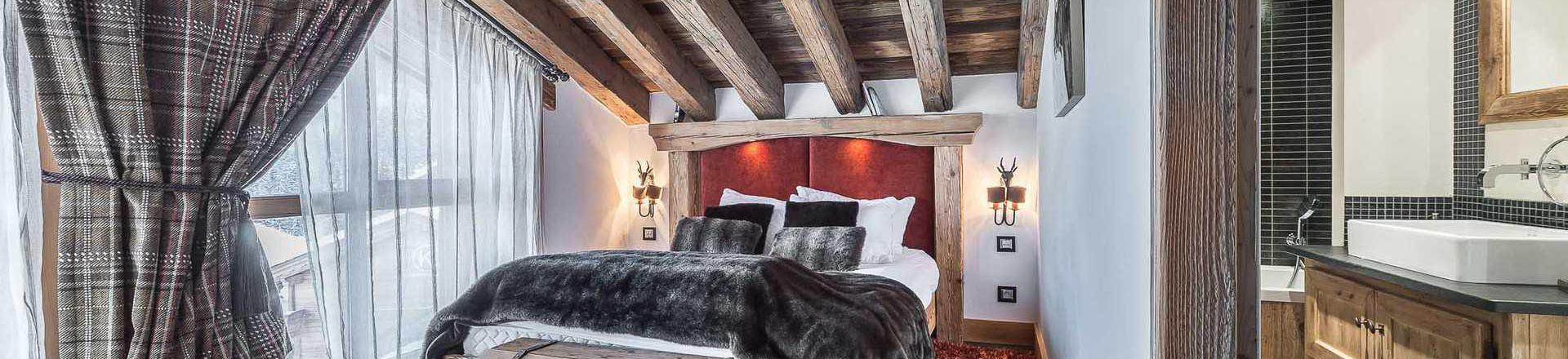 Holiday in mountain resort 8 room chalet 10 people - Chalet Alpette - Courchevel - Bedroom