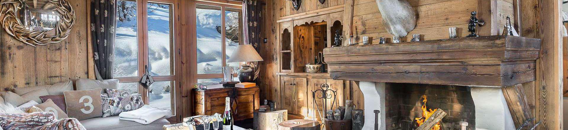 Holiday in mountain resort 8 room chalet 10 people - Chalet Alpette - Courchevel - Living room