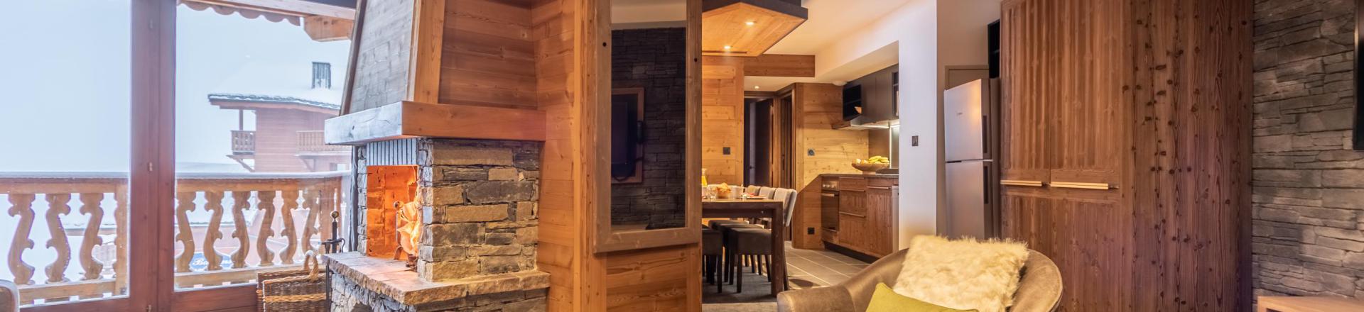 Holiday in mountain resort 4 room apartment 6 people - Chalet Altitude - Val Thorens - Fireplace