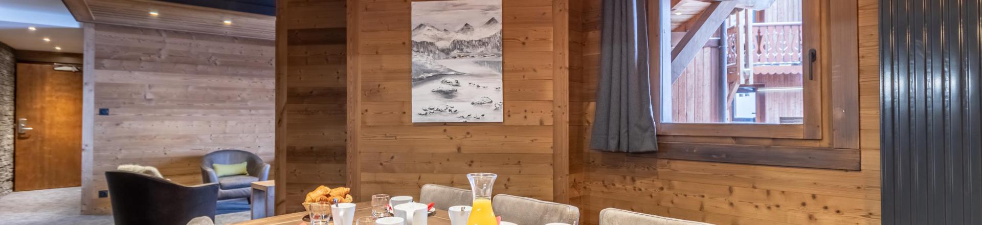 Urlaub in den Bergen 4-Zimmer-Appartment für 6 Personen - Chalet Altitude - Val Thorens - Esszimmer