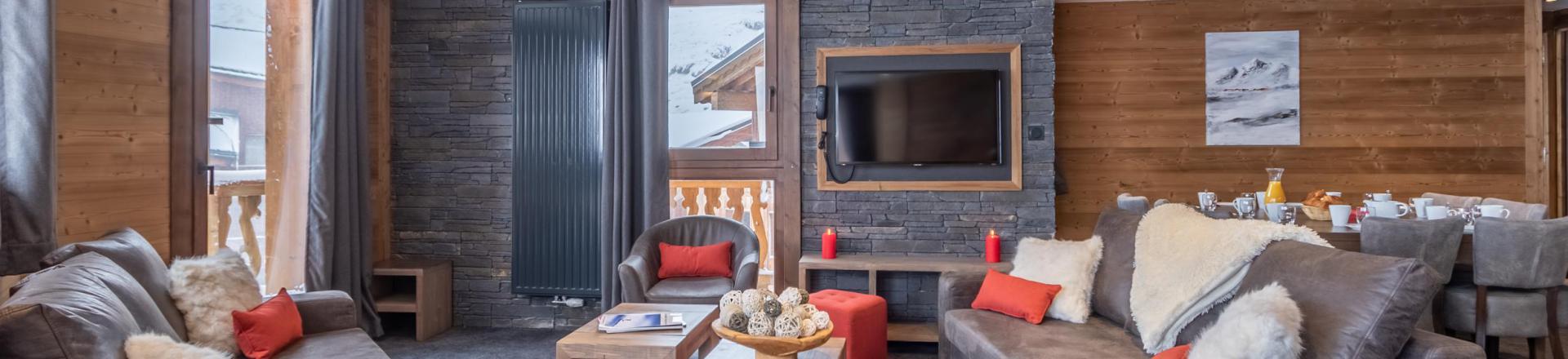Holiday in mountain resort 6 room duplex apartment 10 people - Chalet Altitude - Val Thorens - Settee