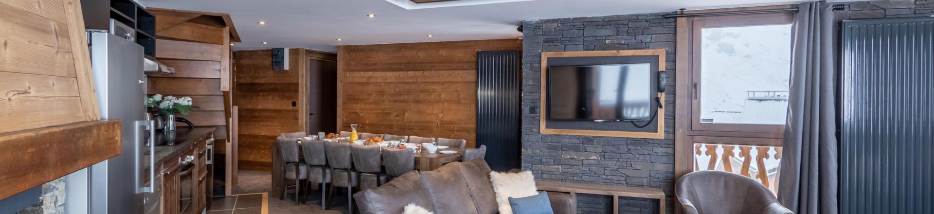 Holiday in mountain resort 7 room duplex apartment 12 people - Chalet Altitude - Val Thorens - Bench seat
