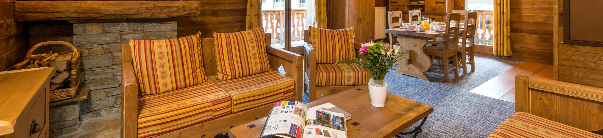 Holiday in mountain resort 4 room apartment 6-8 people - Chalet de l'Ours - Les Arcs - Living room