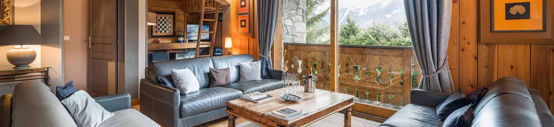 Holiday in mountain resort Chalet Etienne - Méribel - Living room