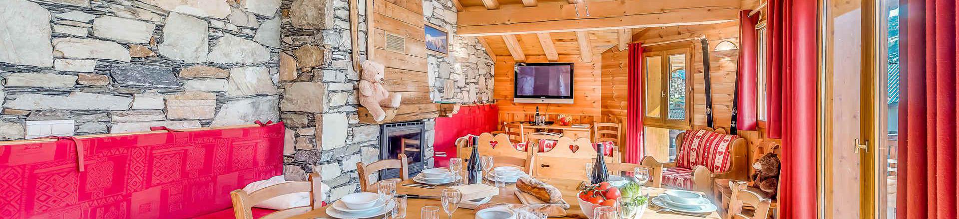 Vakantie in de bergen Appartement 6 kamers 10 personen (2CH) - Chalet Gypaete - Tignes - Woonkamer