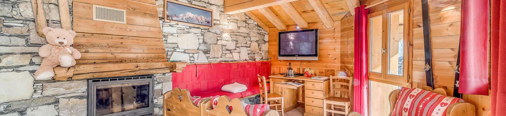 Vakantie in de bergen Appartement 6 kamers 10 personen (2CH) - Chalet Gypaete - Tignes - Woonkamer