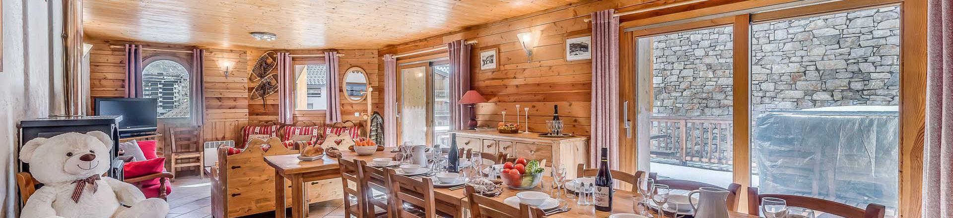 Vakantie in de bergen Appartement duplex 7 kamers 14 personen (1CH) - Chalet Gypaete - Tignes - Woonkamer