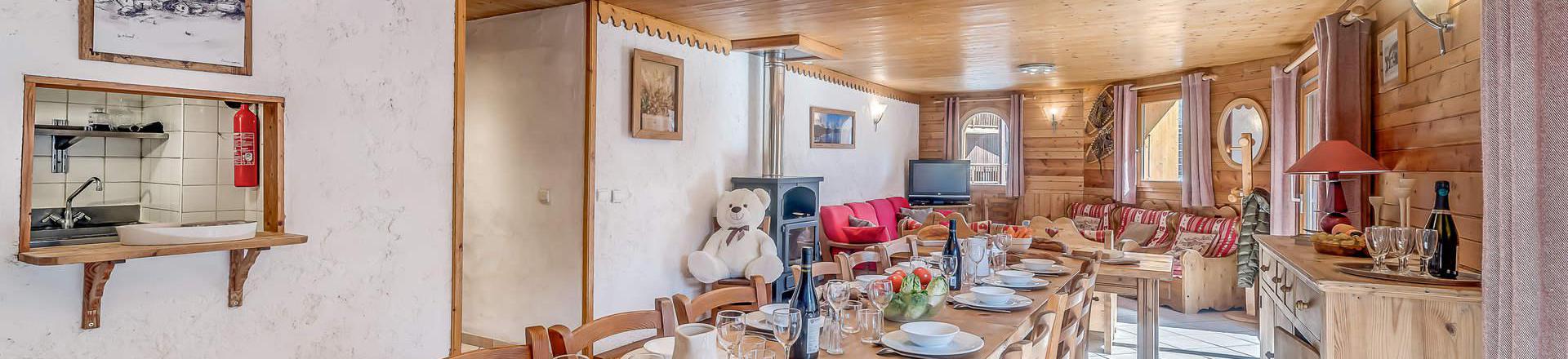 Vakantie in de bergen Appartement duplex 7 kamers 14 personen (1CH) - Chalet Gypaete - Tignes - Woonkamer