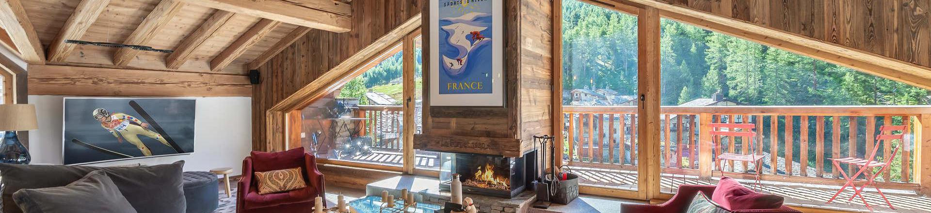 Urlaub in den Bergen 6 Zimmer Chalet für 14 Personen - Chalet Hermine Blanche - Val d'Isère - Wohnzimmer