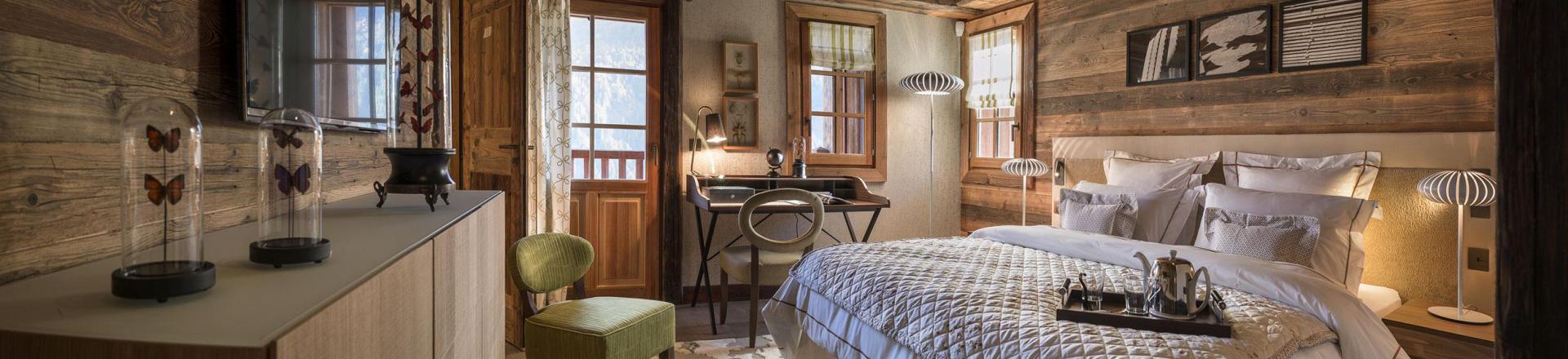 Holiday in mountain resort 7 room triplex chalet 10 people - Chalet la Ferme de Juliette - Le Grand Bornand - Bedroom