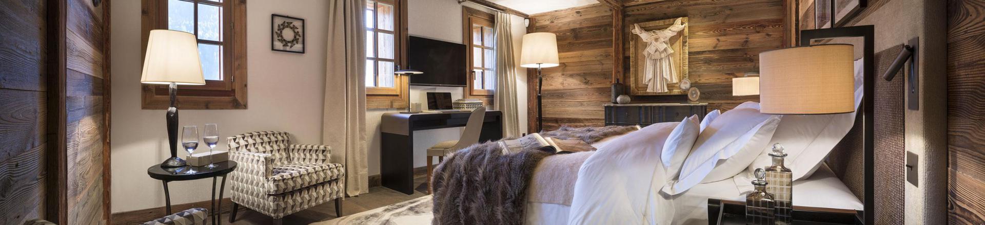 Holiday in mountain resort 7 room triplex chalet 10 people - Chalet la Ferme de Juliette - Le Grand Bornand - Bedroom