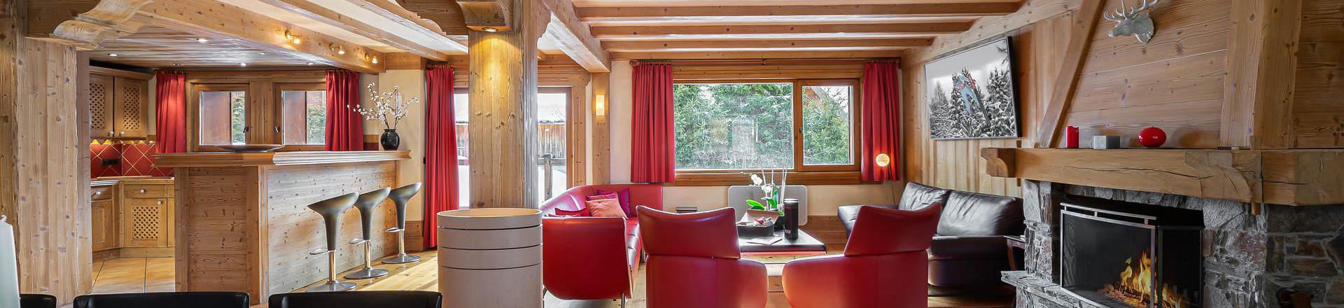 Urlaub in den Bergen Triplex-Chalet 6 zimmer 10 Personnen - Chalet la Grange à Gégé - Méribel - Wohnzimmer