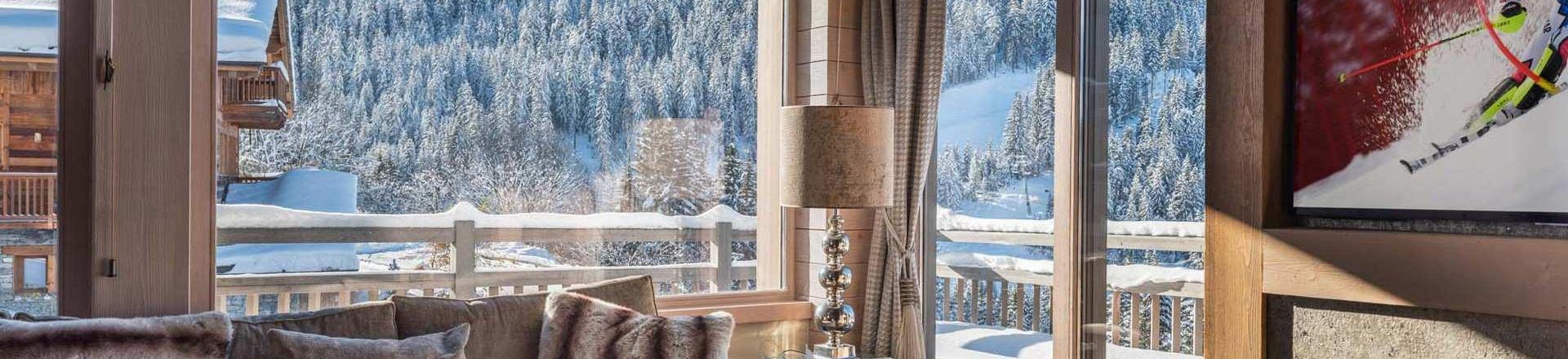 Holiday in mountain resort 5 room quadriplex chalet 10 people - Chalet le Cortina - Courchevel - Living room