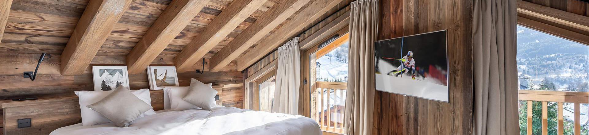 Holiday in mountain resort 6 room duplex chalet 12 people (1) - Chalet les Flocons - Méribel - Bedroom