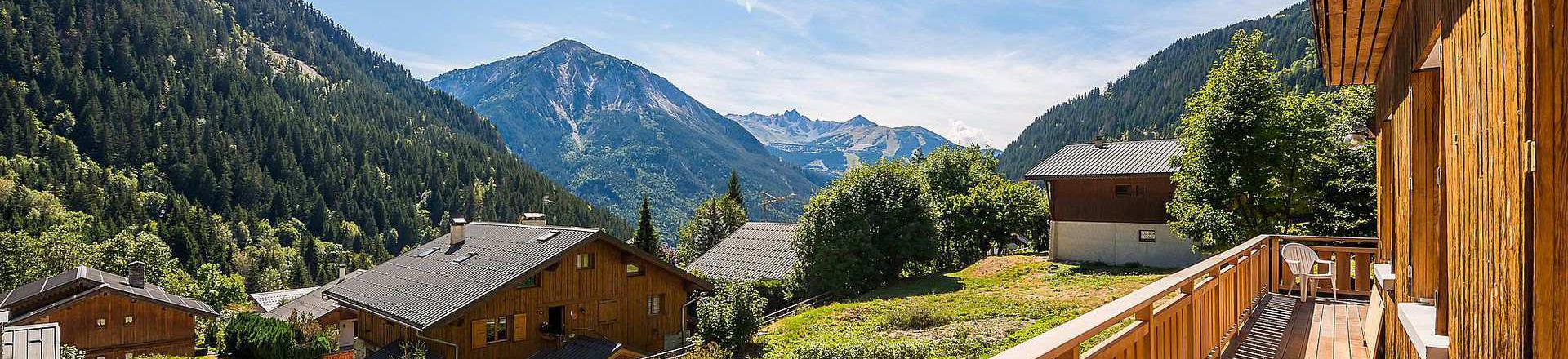 Holiday in mountain resort Chalet les Lauzes - Champagny-en-Vanoise - Balcony