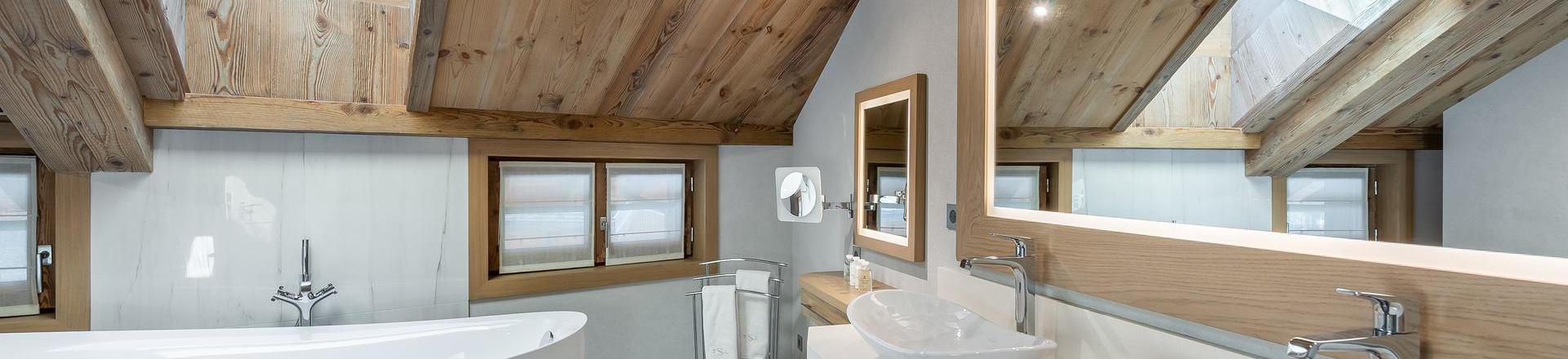 Holiday in mountain resort 7 room quadriplex chalet 12 people - Chalet les Sorbiers - Méribel - Bathroom