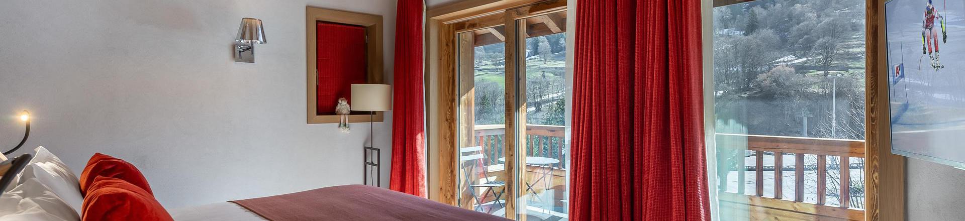 Holiday in mountain resort 7 room quadriplex chalet 12 people - Chalet les Sorbiers - Méribel - Bedroom